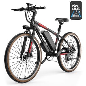 Electric Bike For Adults, 500W Motor, 22mph 45miles Range Electric Mountain Bike, 360Wh Removable Battery, 26in Tires E Bikes For Adults Commutin (Color: Black)