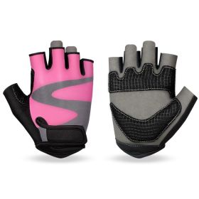 OZERO Men's Cycling Biker Gloves Fingerless Gym gloves Breathable MTB Accesories Motorcycle Sports Gloves Cycling Equipment (Color: pink, size: M)