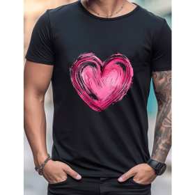 Celebrate in Style with This 100% Cotton Men's Valentine's Day Tee (Style: 46)