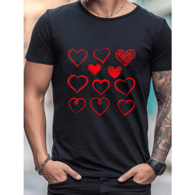 Celebrate in Style with This 100% Cotton Men's Valentine's Day Tee (Style: 59)