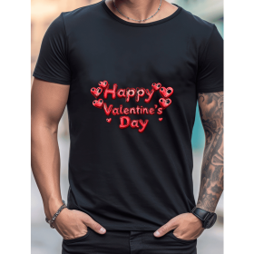 Celebrate in Style with This 100% Cotton Men's Valentine's Day Tee (Style: 14)