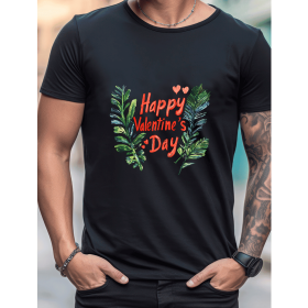 Celebrate in Style with This 100% Cotton Men's Valentine's Day Tee (Style: 47)