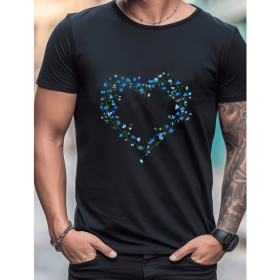Celebrate in Style with This 100% Cotton Men's Valentine's Day Tee (Style: 16)