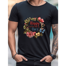 Celebrate in Style with This 100% Cotton Men's Valentine's Day Tee (Style: 49)