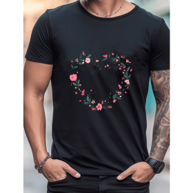 Celebrate in Style with This 100% Cotton Men's Valentine's Day Tee (Style: 11)