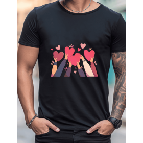 Celebrate in Style with This 100% Cotton Men's Valentine's Day Tee (Style: 356)