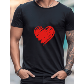 Celebrate in Style with This 100% Cotton Men's Valentine's Day Tee (Style: 354)