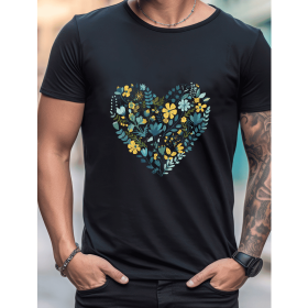 Celebrate in Style with This 100% Cotton Men's Valentine's Day Tee (Style: 343)