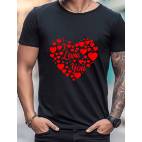 Celebrate in Style with This 100% Cotton Men's Valentine's Day Tee (Style: 307)