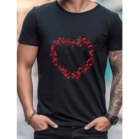 Celebrate in Style with This 100% Cotton Men's Valentine's Day Tee (Style: 318)