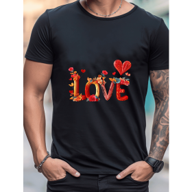 Celebrate in Style with This 100% Cotton Men's Valentine's Day Tee (Style: 328)