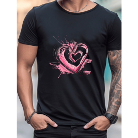 Celebrate in Style with This 100% Cotton Men's Valentine's Day Tee (Style: 331)