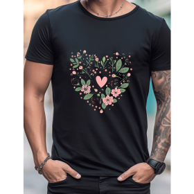 Celebrate in Style with This 100% Cotton Men's Valentine's Day Tee (Style: 301)