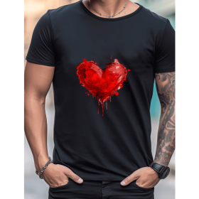 Celebrate in Style with This 100% Cotton Men's Valentine's Day Tee (Style: 324)