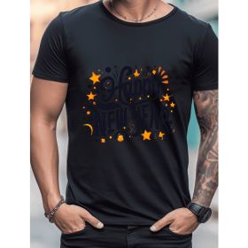 2025 New Year Cotton T-Shirt for Men - Stylish & Comfortable Short Sleeve Tee for All Seasons (Style: 5)
